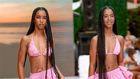 Diddy’s twins Jessie and D’Lila Combs stun in ‘Miami Swim Week – The Shows’