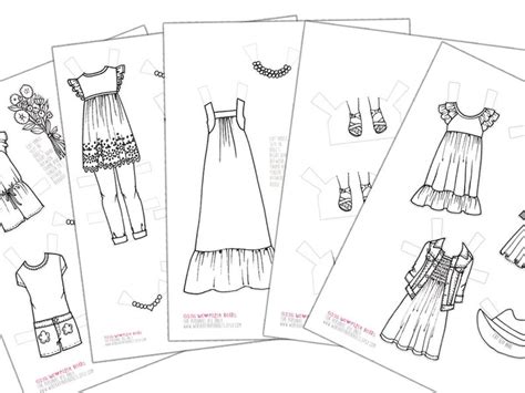 Summer Wardrobe Printable Paper Doll Wardrobe PDF Instant | Etsy