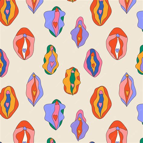 Premium Vector | Seamless pattern with Beauty female reproductive