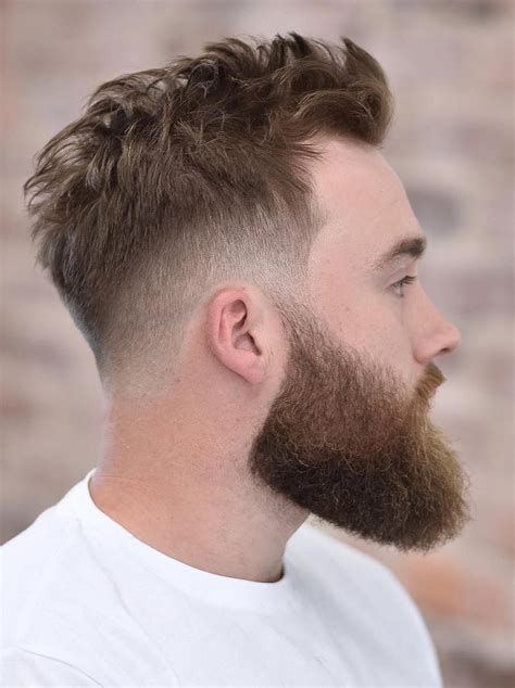 Mens Fade Haircut With Beard