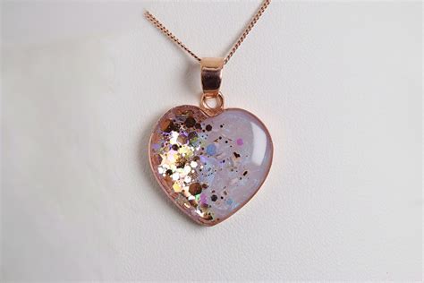 cremation ashes memorial rose gold necklace amulet  ashes