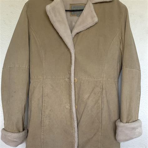 Juliet michelle Leather coat fur soft lining... - Depop