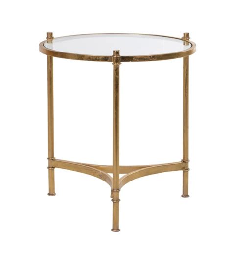Gold Glass Small Round Side Table – Chloe Jade Home