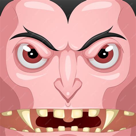 premium vector vampire face vector illustration template