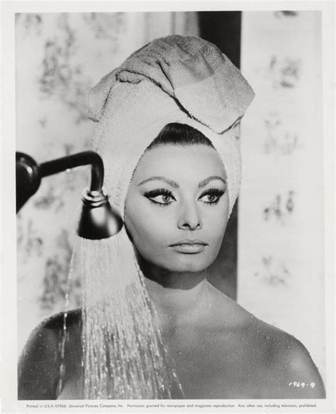 Sophia Loren in the shower ~ ORIGINAL 1966 film photo ~ Arabesque