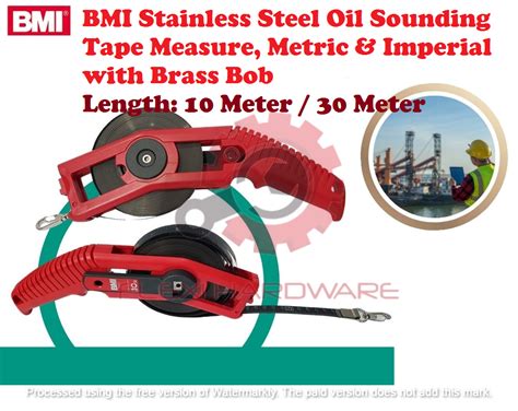 original bmi stainless steel oil sounding tape measure metric