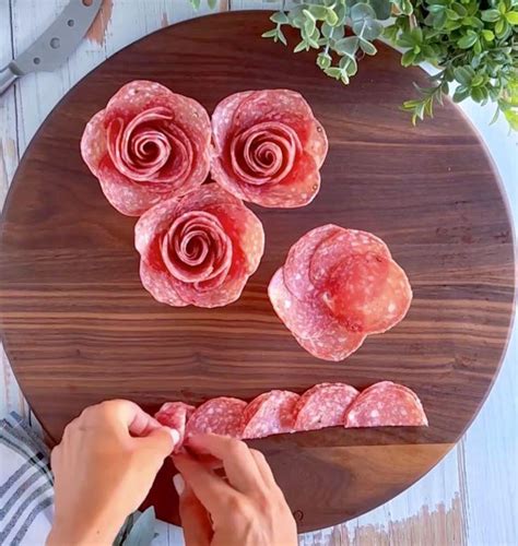 how to make charcuterie roses