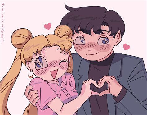 Usagi and Mamoru by BandagedArt on Newgrounds