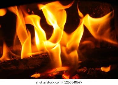 Orange Fire Flames Stock Photo 1265340697 | Shutterstock