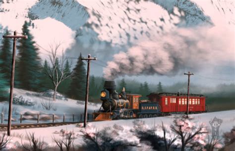 railroad artwork trainboardcom  internets original