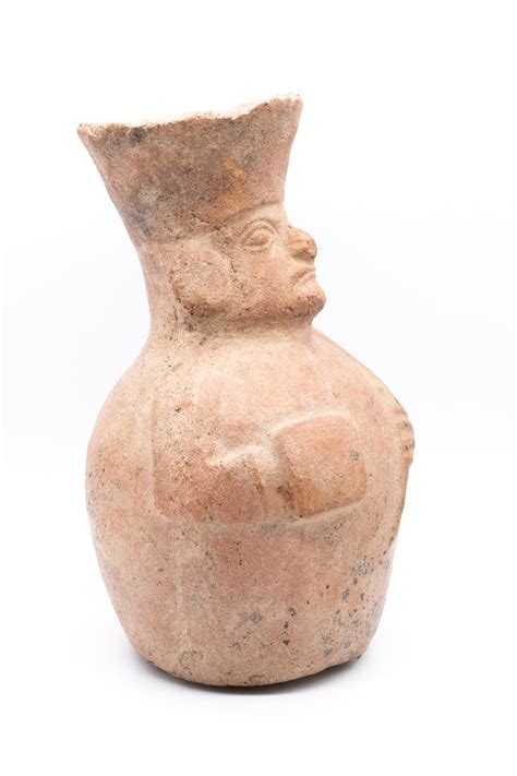 Peru Pre Inca 100-700 Ad Moche Pre Columbian Personified Vessel in