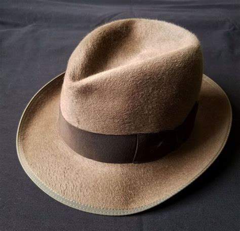 Vintage 50s Borsalino Alessandria Fedora Fur Felt Hat Italy Size 6 / 6 ...