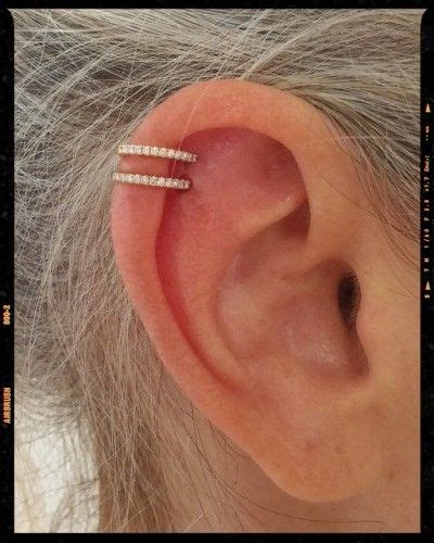 diamond bar ear piercing helix piercing band helix piercing position