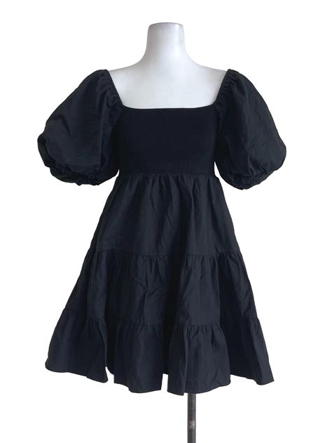Lovet Black Frilly Dress, Women's Fashion, Dresses & Sets, Dresses on