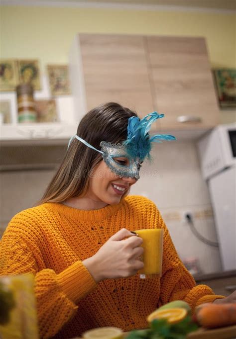 Enjoying in Fresh Juice and Carnival Party Stock Photo - Image of ...
