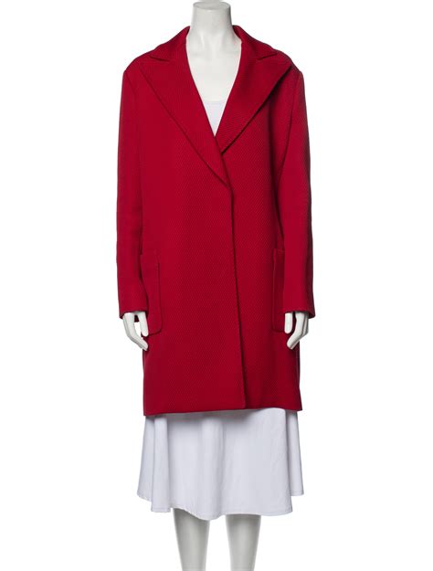Lanvin Printed Coat - Red Coats, Clothing - LAN170446 | The RealReal