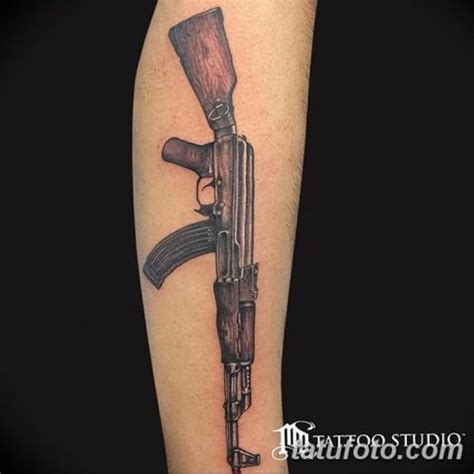 Фото рисунка Татуировки АК-47 29.10.2018 №027 - Tattoo AK-47 - tatufoto ...