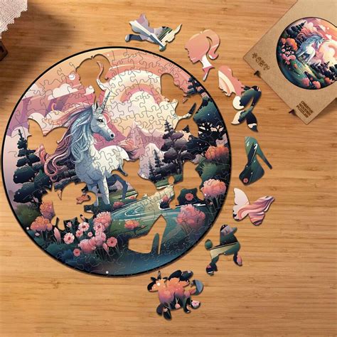Quebra Cabeca Unicornio - Quebra-Cabeça Unicórnio e Paisagem - Puzzles de Fantasia