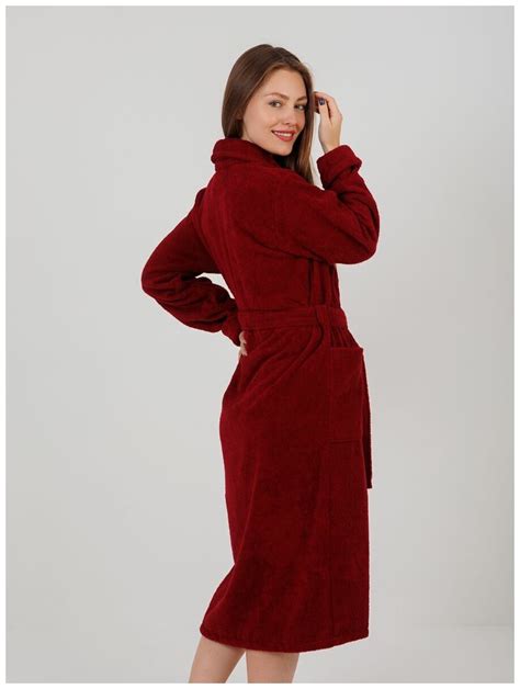 Халат махровый женский BIO-TEXTILES 52-54 коралловый домашний банный ...