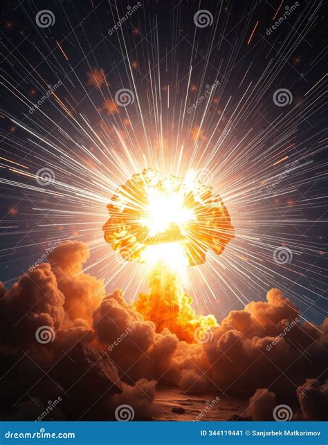 Stellar Explosion a Powerful Stellar Explosion Sends Shockwaves Stock