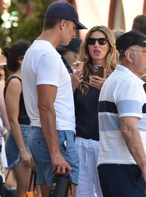 GISELE BUNDCHEN and Tom Brady on Vacation in Portofino 06/29/2022