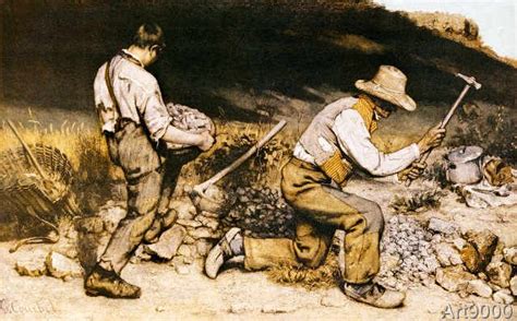 Courbet: The Stonebreakers. Art Print, Canvas on Stretcher, Framed ...