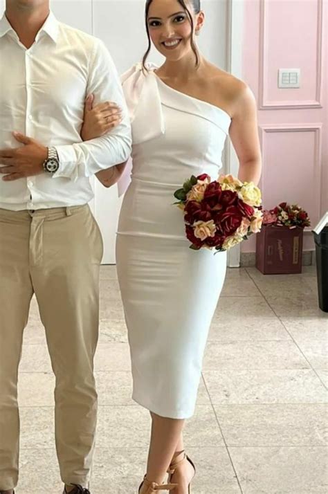 Look Casamento Civil Simples - Vestido mídi casamento civil | Look para casar no civil, Look para ...