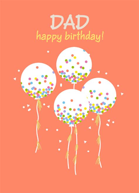 Personalised Happy Birthday Balloons For Dad Card – Hallmark