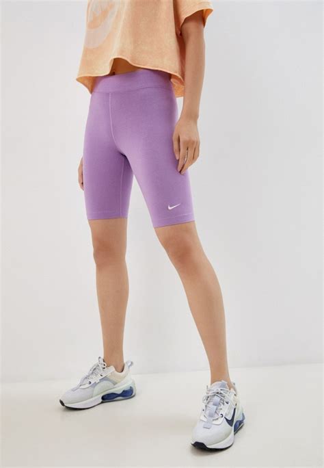 Велосипедки Nike W NSW ESSNTL BIKE SHORT LBR MR, цвет: фиолетовый ...