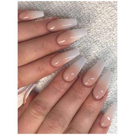 #ombre #ombrenails #coffinnails #winter #white #pink #longnails