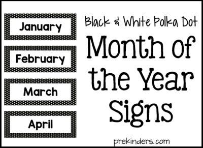 months   year signs months   year classroom birthday