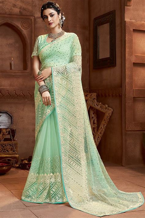 mint green saree online | Dresses Images 2024