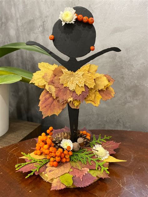 Осенняя балерина | Basteln herbst dekoration, Basteln herbst, Kinder ...