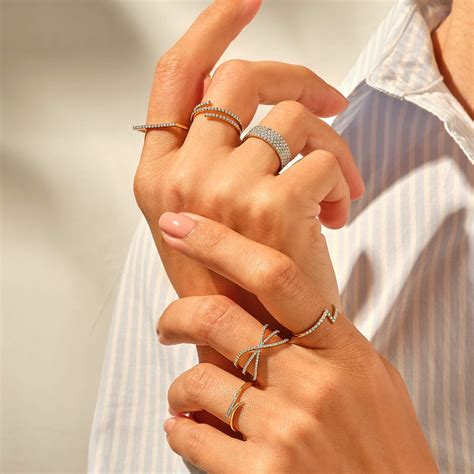 14k Real Gold Paved Lightning Stacking Ring - Norm Jewels – NORM JEWELS