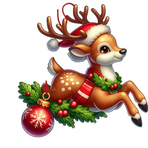 Vetor De Rena De Natal Bonito Dos Desenhos Animados PNG , Vetor De Rena