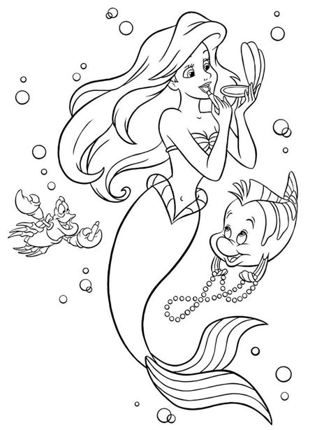 Coloriages Petite Sirène | Coloriage princesse, Dessins de la petite ...