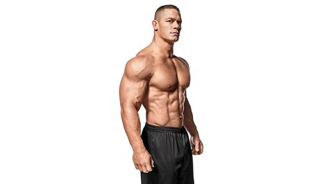 Pictures Men John Cena Bodybuilding White background 3840x2160