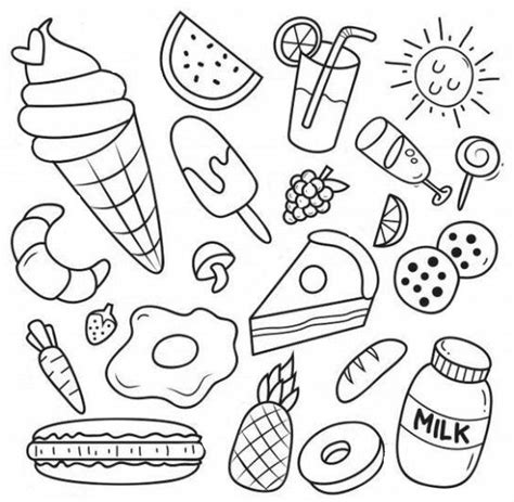 Food Doodles in 2020 | Mini drawings, Cute doodle art, Cute doodles