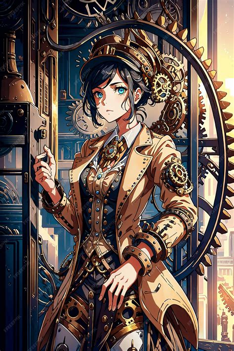 Premium Photo | Steampunk anime girl