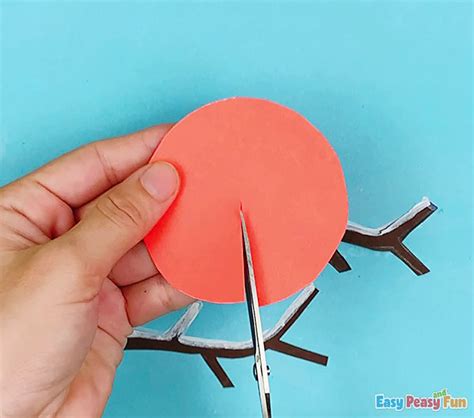 easy paper circle red cardinal craft easy peasy  fun