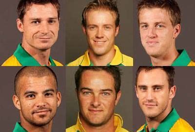 Proteas Dale Steyn, AB de Villiers, Morné Morkel, JP Duminy, Mark ...