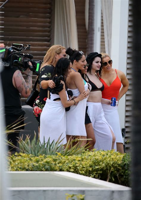 NIKKI and BRIE BELLA and other WWE Stars Filming Total Ddivas in Miami