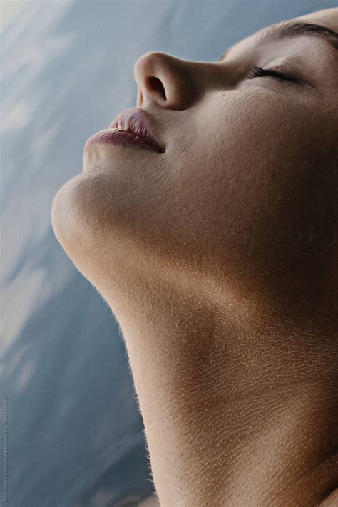 Woman Face Profile Eyes Closed