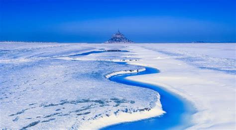 France Landscape Mont Saint-Michel Snow Wallpaper, HD City 4K ...