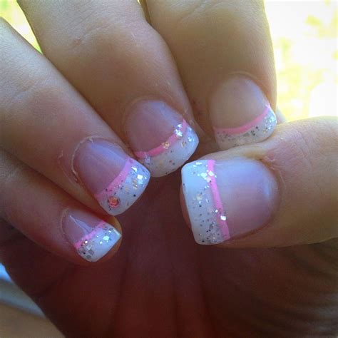 Baby Pink And Silver Nails