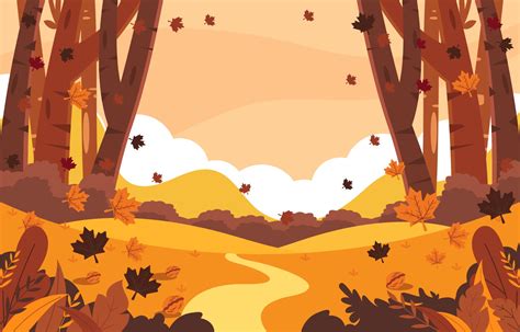 Leaves Fall on Autumn 3104214 Vector Art at Vecteezy