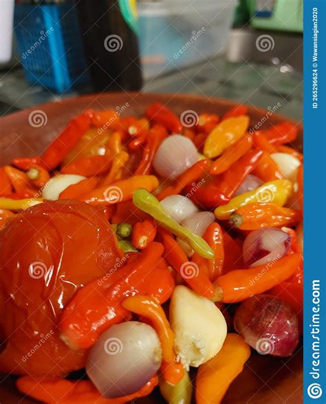 This is Typical Indonesian Spicy Food, You Dare To Try Stock Photo ...