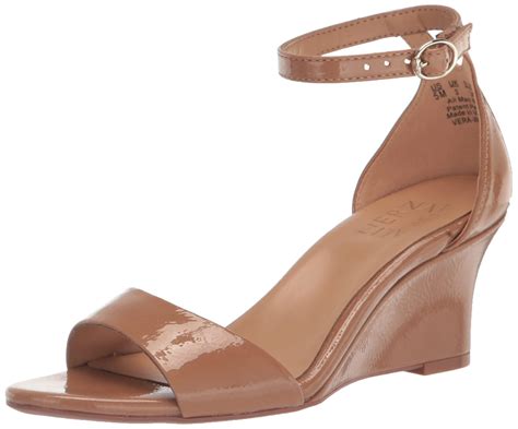 Naturalizer S Vera Wedge Ankle Strap Heeled Dress Sandal,café Brown ...