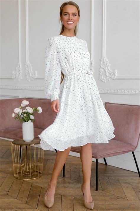 Платье шифоновое в мелкий горошек Арт. 2300 – купить на Ярмарке ...