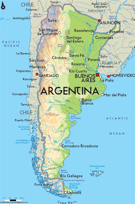 Road Map of Argentina and Argentina Road Maps